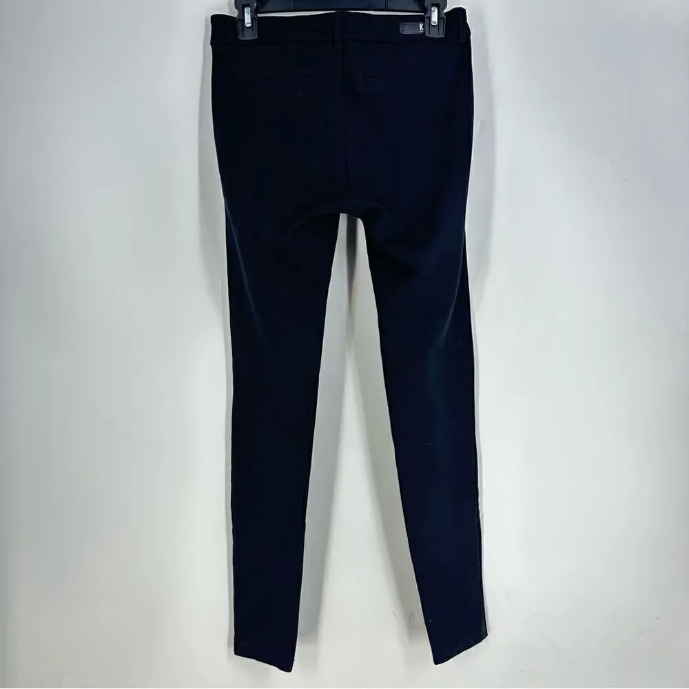 KUT FROM THE KLOTH Mia Ankle Skinny Pants Ponte Knit High Rise Black Sz 4